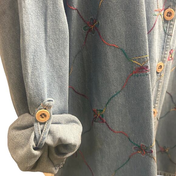 Vintage Embroidered Denim Shirt by Koret City Blues® - Picture 6 of 6